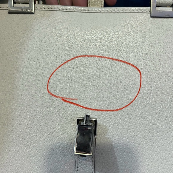 Gucci Authentic Vintage Mini Jackie Tote Bag Purse in Cream Off White Leather - Picture 14 of 15